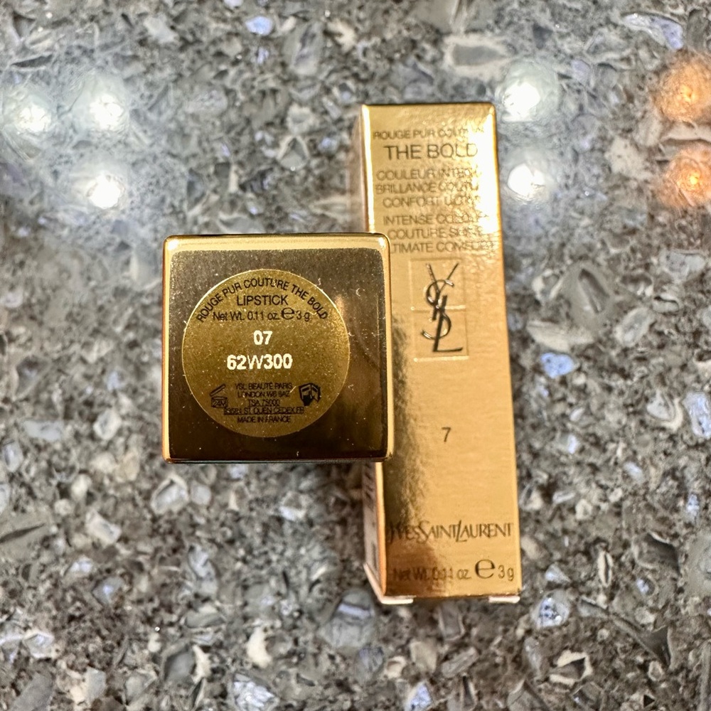 YSL Rouge Pur Couture The Bold Lipstick #7 UNHIBITED FLAME Full Size Lux NEW - Picture 6 of 11